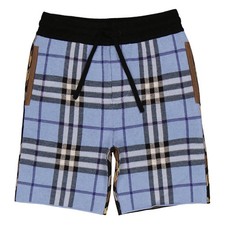 Burberry Boys Blue Milo Contrast Check Shorts