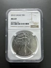 2012 $1 American Silver Eagle NGC MS69 Brown Label