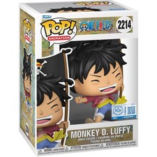 Funko One Piece Metallic Monkey D Luffy with Flag Exclusive Pop Vinyl Figure 221
