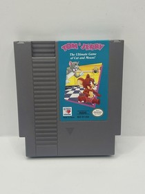 Tom & Jerry Nintendo NES Cartridge +Dustcover Authentic Label CLEAN Tested