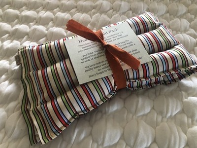rice flax heat pad hot/cold shoulder neck wrap pack Bag 21x6''pain aid Stripes