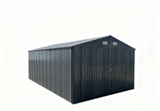 Metallschuppen/ Metallgarage ALASKA, ca. 580 x 345 x 240 cm - Grau