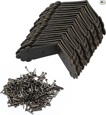 30pcs Antique Bronze Corner Bracket Decorative , 1.7" x 1.7" x 0.8" Right Angl