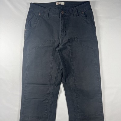 Dickies Womens Double Knee Canvas Work Pants Size 4r Charcoal Grey
