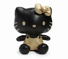 Kidrobot Sanrio Hello Kitty Black and Gold Leather Plush 12" - SEALED