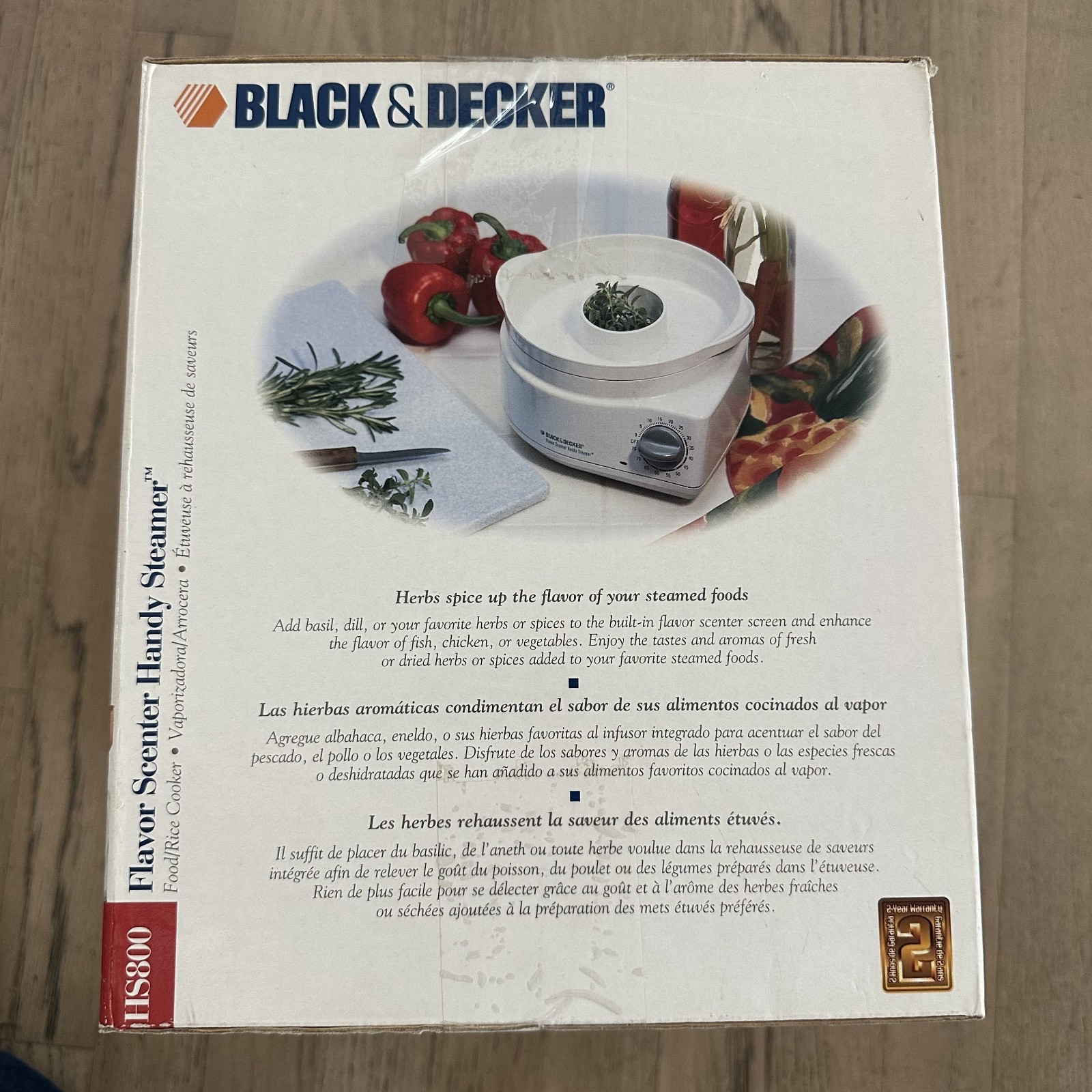 Black & Decker HS800 Flavor Scenter Handy Steamer Rice Cooker BRAND NEW