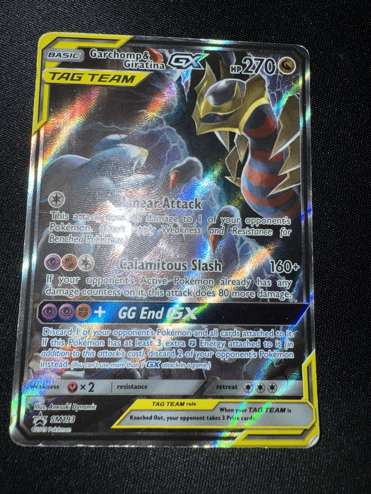 Garchomp & Giratina GX SM193 Holo Promo Card Sun and Moon Team