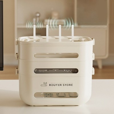 Draht Organizer Aufbewahrungsregal für Router TV Set Top Box und Steckdose Aufb