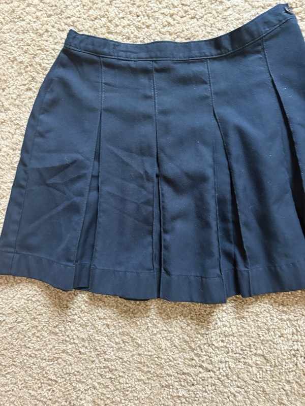 Girls Size 14 Lands End School Navy Blue Uniform Skort Skirt