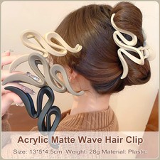 13CM Large Shark Hair Claw Clip Matte Transparent Acrylic Hair Clip for Women