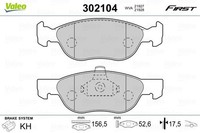 Valeo Bremsbelagsatz, Scheibenbremse 302104 FüR Fiat
