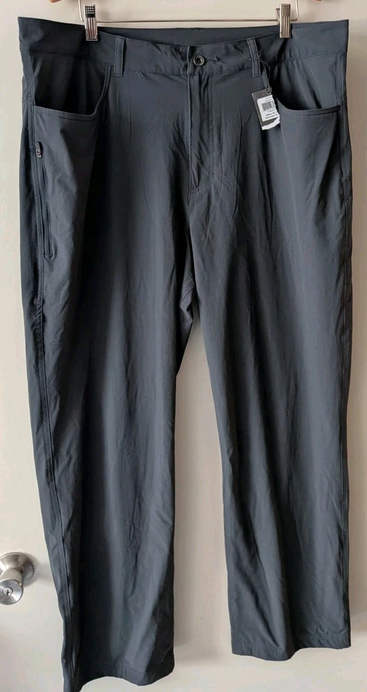 NWT Mountain Hardwear Pants Men 40x28 Gray Yumalino Fleece Lined Zip Hiking
