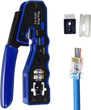 RJ45 Crimp Tool for End Pass Through Cutter Cat6 Cat5 Cat5e 8P8C Plugs Connector