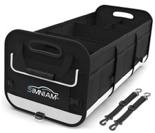 Large Car Trunk Organizer - with 5 Compartments Trunk Organizers Medium Black