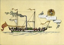 Ak Dampfboot Max Joseph, Raddampfer, Wappen - 4762368