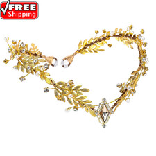 Renaissance Accessories Fairy Crown - Elf Gold Leaves Headpiece Elven Headband W