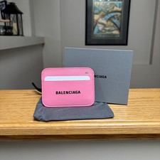Balenciaga Baby Pink Leather Card Holder Case - Authentic - Brand New