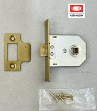 Union J2642 – 64mm (2.5”) Mortice Latch Flat Pattern Latch Brass Finish