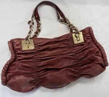 Borsa a tracolla Y2K VNTG Michael Kors bordeaux increspata catena oro doppio manico
