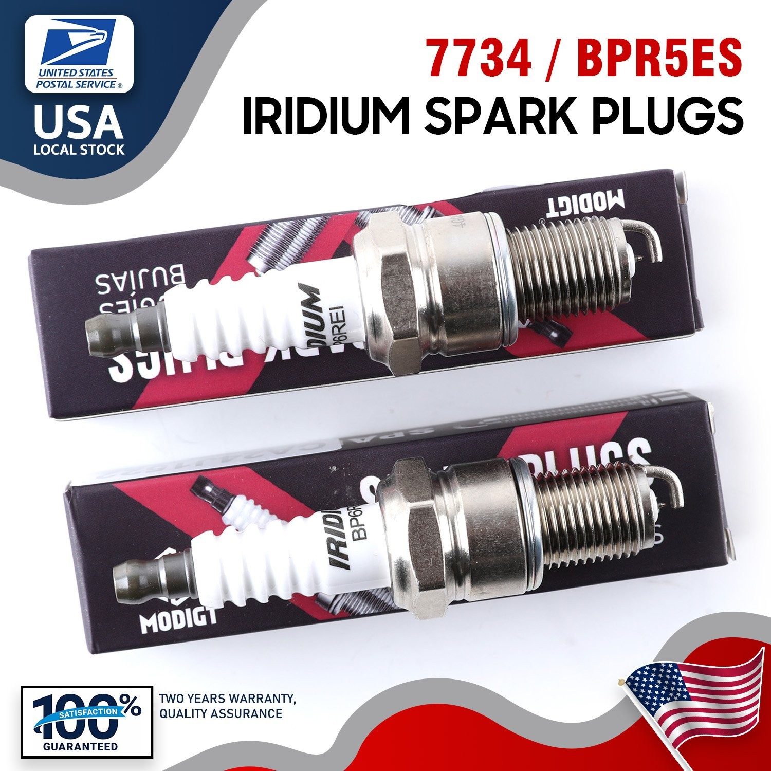 2X Spark Plug Small Engine for NGK 7734/BPR5ES Champion 322/RN11YC TORCH F5RTC