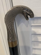 Antique Victorian Metal Cobra Walking Stick metal Shaft 36  