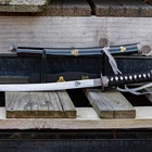 16.50" BladesUSA Samurai Sword-Display Stand w/Wrapped Handle & Scabbard