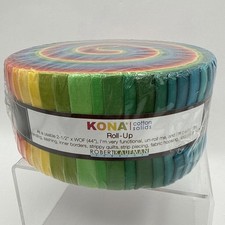 Robert Kaufman Kona Cotton Solids New Classic Palette 2-1/2in Roll-Ups 41pcs NEW
