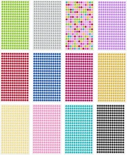 Quacc 3120 PCS Gem Stickers Self-Adhesive Rhinestone Multicolored 