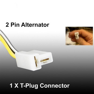 2 Pin Lichtmaschinen Reparatur T-Stecker Stecker Verschlusslasche mit 15cm Zuleitung