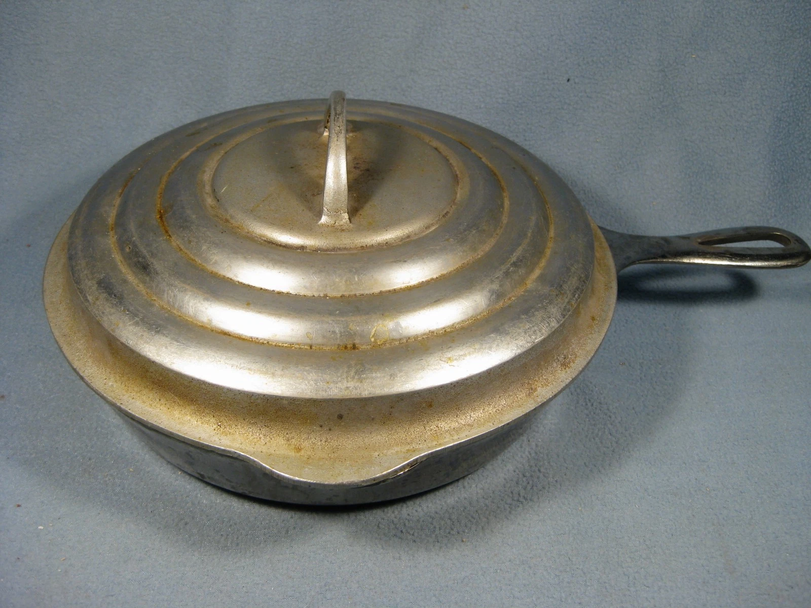 Rare Vintage Detroit USA Cast Iron #8 Lid And Skillet S338-4