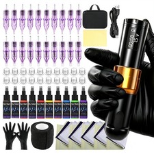 Adjustable Stroke 2.7-4.5 Wireless Tattoo Machine Pen Kit 1300mAh