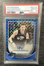 KYLE FILIPOWSKI - 2025-26 Bowman Chrome BLUE GEO AUTO 4/150 SP - PSA 10 GEM MINT