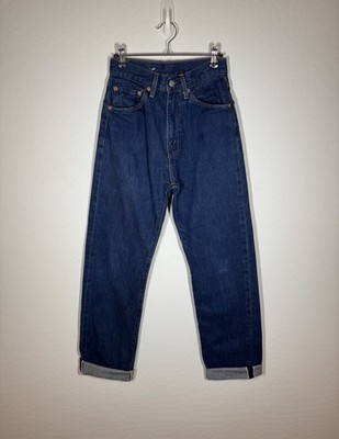 Levis Vintage Clothing 1950s 701 Big E Selvedge Denim Jeans Women s 26X32
