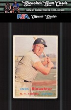 1957 Topps 215 Enos Slaughter Creased