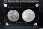 NobleSpirit US Silver Dollars "100 Years" 1900 Morgan & 2000 American Eagle