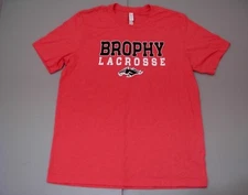 Brophy Broncos Lacrosse T-Shirt Mens Large Red Tee Phoenix Prep School