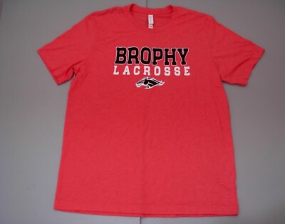 Brophy Broncos Lacrosse T-Shirt Mens Large Red Tee Phoenix Prep School