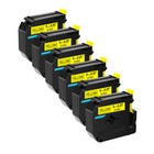 6×Compatible Brother P-Touch M-K621 M621 Ruban étiqueteuse Noir sur Jaune 9mm