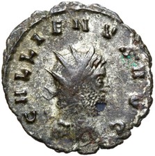 Roman Empire Gallienus Antoninian AD 260-268 IOVI CONSERVAT Jupiter Rome Silver