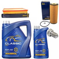 MotoröL Filter Set 10W-40 6 Liter + ÖLablassschraube FüR Seat Leon 2.8 Cupra 4