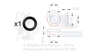 10 PZ O-RING GOMMINI GUARNIZIONI POMPA COMMON RAIL 0445010080 FIAT 1.3 MULTIJET - Foto 9