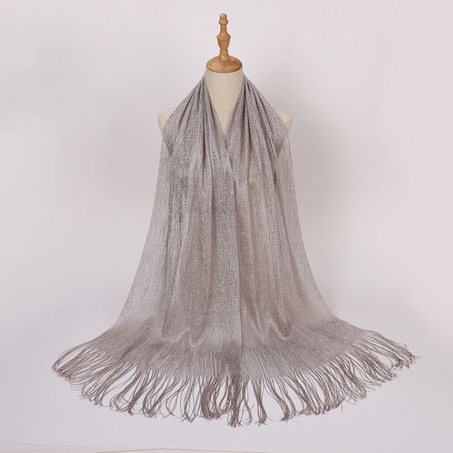 Womens Glitter Scarves Ladies Fringed Tassel Scarf Shawls Wraps Party Wedding - Picture 39 of 45