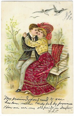 Vintage Postcard A.S.B. Embossed and Posted 1906
