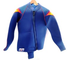 SEAQUEST Wetsuit Top Size Womens  Large Full Zip Up, Long Sleeve, Blue