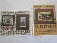 Carriage House Samplings Lot -2 Cross Stitch Charts BLACK WILLOW FARM, ANIMALS