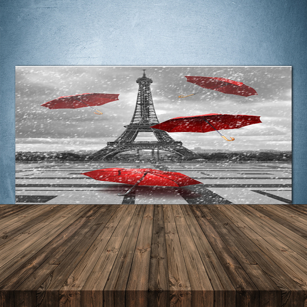 Crédence de cuisine en verre 140x70 cm pour rénover un mur abîmé Tour Eiffel