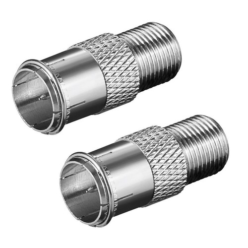 F-Quick-Stecker auf F-Buchse SAT Schnellstecker Adapter F-Kupplung F-Stecker - Bild 2 von 2