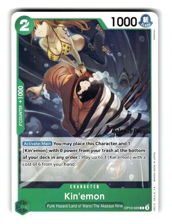 One Piece Release Event Card Kin'emon OP10-026 C | eBay