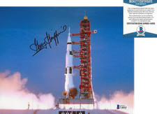 GERRY GRIFFIN NASA APOLLO 13 FLIGHT DIRECTOR SIGNED 8x10 PHOTO BECKETT COA BAS