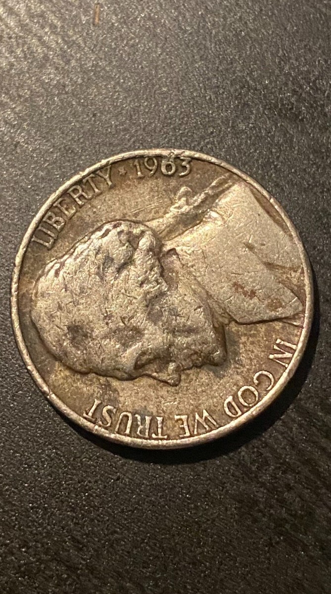 Error 1963 Nickel Rare Die Strike Error in “6” of 1963 Struck into